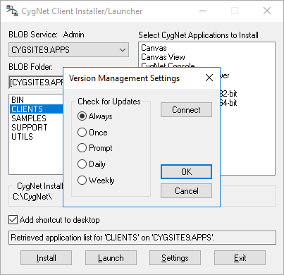 Version Management Settings